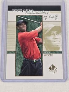 Tiger Woods Rookie 2001 SP Authentic Ambassadors of Golf Preview #51 Golf Card