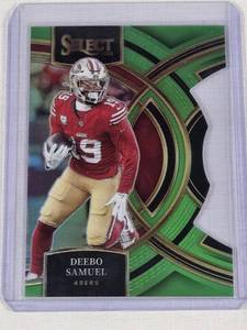 Deebo Samuel 2023 Panini Select Green Prizm Die Cut #193 and Numbered 238499 - San Francisco 49ers Football Card