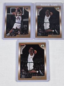 Lot of 3 Basketball Cards Featuring Vince Carter and Paul Pierce Rookie Cards from Topps.