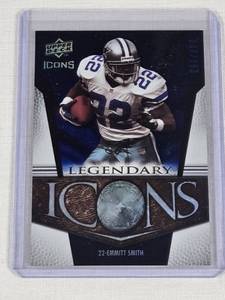 Emmitt Smith 2008 Upper Deck Legendary Icons Foil Insert #22 and Numbered 37250 - Dallas Cowboys Football Card
