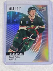 Brock Faber Rookie Refractor 2023-24 Upper Deck Allure #112 - Minnesota Wild Hockey Card