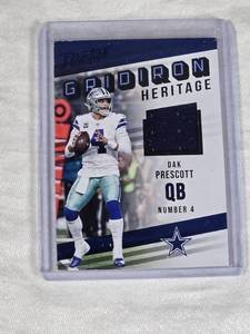 Dak Prescott 2019 Panini Prestige Gridiron Heritage Xtra Points Relic #GH-DP - Dallas Cowboys Football Card