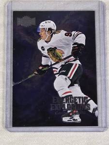 Connor Bedard Rookie 2023 Skybox Metal Universe Energetic Explosions Insert #EE-15 - Chicago Blackhawks Hockey Card