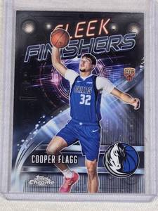 Cooper Flagg Rookie 2025 Topps Chrome Sleek Finishers Insert #SF-21 - Dallas Mavericks Basketball Card