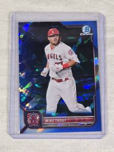 Mike Trout 2022 Bowman Chrome Sapphire #13 - Los Angeles Angels Baseball Card