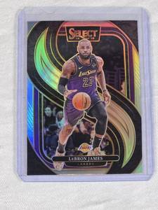 LeBron James 2024-25 Panini Select Silver Holo Prizm #111 - Los Angeles Lakers Basketball Card