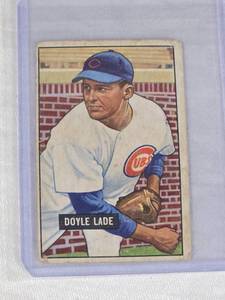 Doyle Lade 1951 Bowman #139 - Chicago Cubs Vintage Baseball Card