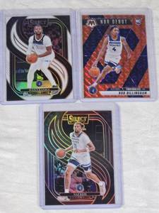 Lot of 3 Numbered Timberwolves Cards Featuring Julius Randle 51149, Rob Dillingham, and Naz Reid 146175 - Minnesota Timberwolves