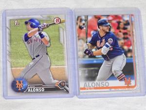 Lot of 2 Pete Alonso Rookie Cards including Bowman 1st