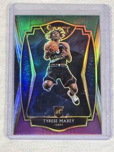 Tyrese Maxey Rookie 2020 Panini Select Holo #174 - Philadelphia 76ers Basketball Card