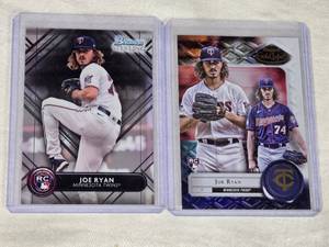 Lot of 2 Joe Ryan Rookie Baseball Cards - Minnesota Twins