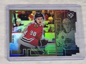 Connor Bedard Rookie 2023-24 Upper Deck Technology FX Subset Die Cut - Chicago Blackhawks Hockey Card