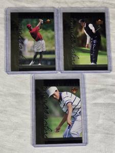 Lot of 3 Tiger Woods Rookie Golf Cards from Upper Deck Tigers Tales Series