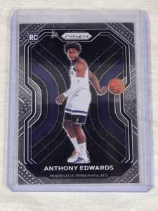 Anthony Edwards Rookie 2020-21 Panini Prizm #258 - Minnesota Timberwolves Basketball Card