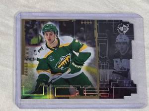 Brock Faber Rookie 2023-24 Upper Deck UD3 Technology FX Die Cut #UD-37 - Minnesota Wild Hockey Card