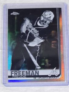 Freddie Freeman 2019 Topps Chrome Negative Refractor #87 - Atlanta Braves Baseball Card