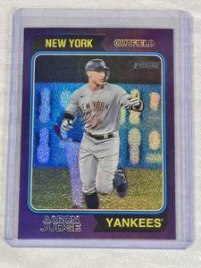 Aaron Judge 2023 Topps Heritage Purple Refractor SP #152 - New York Yankees Baseball Card