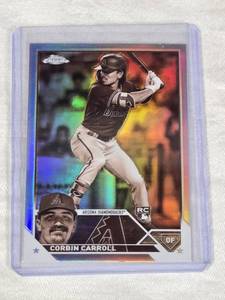 Corbin Carroll Rookie 2023 Topps Chrome Refractor #95 - Arizona Diamondbacks Baseball Card