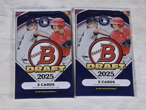 Lot of 2 Unopened Packs of 2025 Bowman Draft