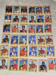 Lot of 36 1987 Topps All-Star Set Baseball Cards Featuring Key Players Like Tony Gwynn, Cal Ripken, and Kirby Puckett