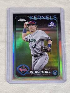 Luke Keaschall Rookie 2024 Topps Chrome Refractor Pro Debut #PDC-125 - Cedar Rapids Kernels Baseball Card