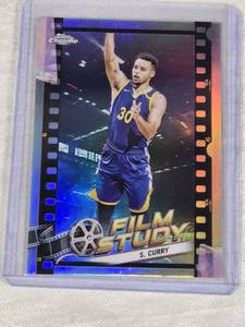 Stephen Curry 2024 Topps Chrome Film Study Refractor #FS-6 - Golden State Warriors Basketball Card