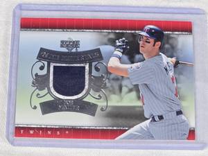 Joe Mauer 2007 Upper Deck Game Used Relic - Minnesota Twins Baseball Card