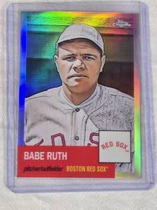 Babe Ruth 2022 Topps Chrome Refractor #3 - Boston Red Sox Baseball Card