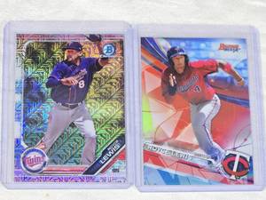 Lot of 2 Royce Lewis Rookie Refractor Baseball Cards