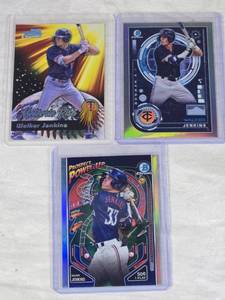 Lot of 3 Walker Jenkins Rookie Refractors Baseball Cards featuring Bowman Chrome and Topps Chrome