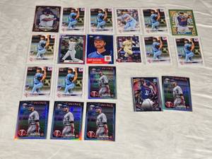 Huge Lot of 20 Minnesota Twins Baseball Cards Featuring Joe Ryan, Bert Blyleven, Austin Martin, and Others