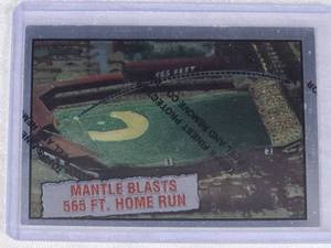 Mickey Mantle 1997 Topps Baseball Thrills Mantle Blasts 565 Ft. Home Run #406 - New York Yankees Vintage Baseball Card