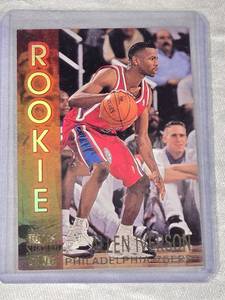 Allen Iverson Rookie Foil 1997 Topps Stadium Club #R16 - Philadelphia 76ers Basketball Card