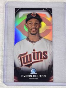 Byron Buxton Rookie 2015 Topps Chrome Mini Refractor #PP-1 - Minnesota Twins Baseball Card