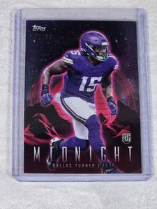 Dallas Turner Rookie 2024 Topps Midnight #59 and Numbered 5699 - Minnesota Football Card
