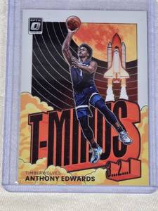 Anthony Edwards 2021-22 Panini Donruss Optic T-Minus Insert #11 - Minnesota Timberwolves Basketball Card