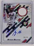 Byron Buxton 2025 Topps Pristine On Card Auto Sparkle Refractor Relic Numbered 86/99 - Minnesota Twins Baseball Card