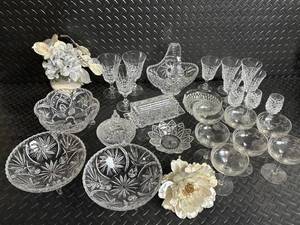 Assorted Crystal Glassware - Stemware, Bowls & Centerpiece