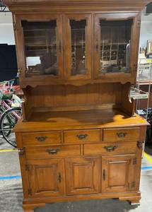 Young Republic Group Solid Hard Rock Maple China Cabinet with Glass Doors