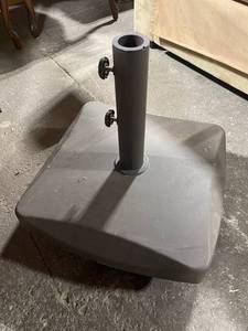 Industrial Metal Post Stand with Two Wing-Knob Clamps on Square Base