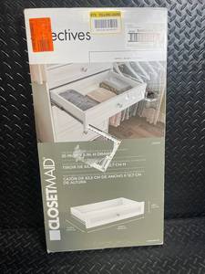 ClosetMaid 25-In Wide Tower and 3-Shelf Stackable Drawer Organizer - White (Model 54944)