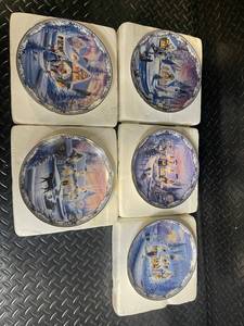 Bradford Exchange Village Plates (Lot of 4) - The Village The Little Church in the Village The Village Confectionary Goodnight Dear Friends