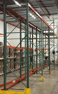 Industrial Pallet Racking System with Palletized Boxes - Warehouse Storage
