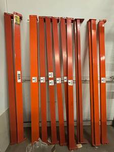 Pallet Rack Uprights - Orange Steel Warehouse Shelving Columns (Lot of 12)