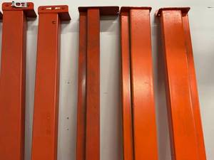 Pallet Rack Uprights - Orange Steel Warehouse Shelving Columns (Lot of 12)