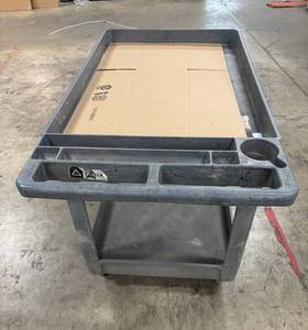 Rubbermaid Commercial Products Two-Tier Utility Cart with Cardboard Insert