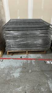 Approx. 20 Industrial Wire Shelving Frames on Pallet - Heavy-Duty Steel Grid Racks
