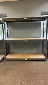 Industrial Steel Shelving Unit - 3-Shelf Heavy-Duty Adjustable Rack
