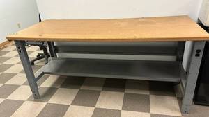 Industrial Workbench with OSB Top and Steel Frame