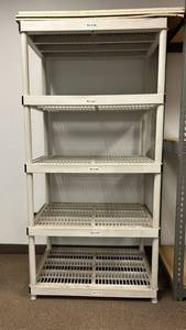 Five-Shelf Industrial Plastic Storage Shelving Unit